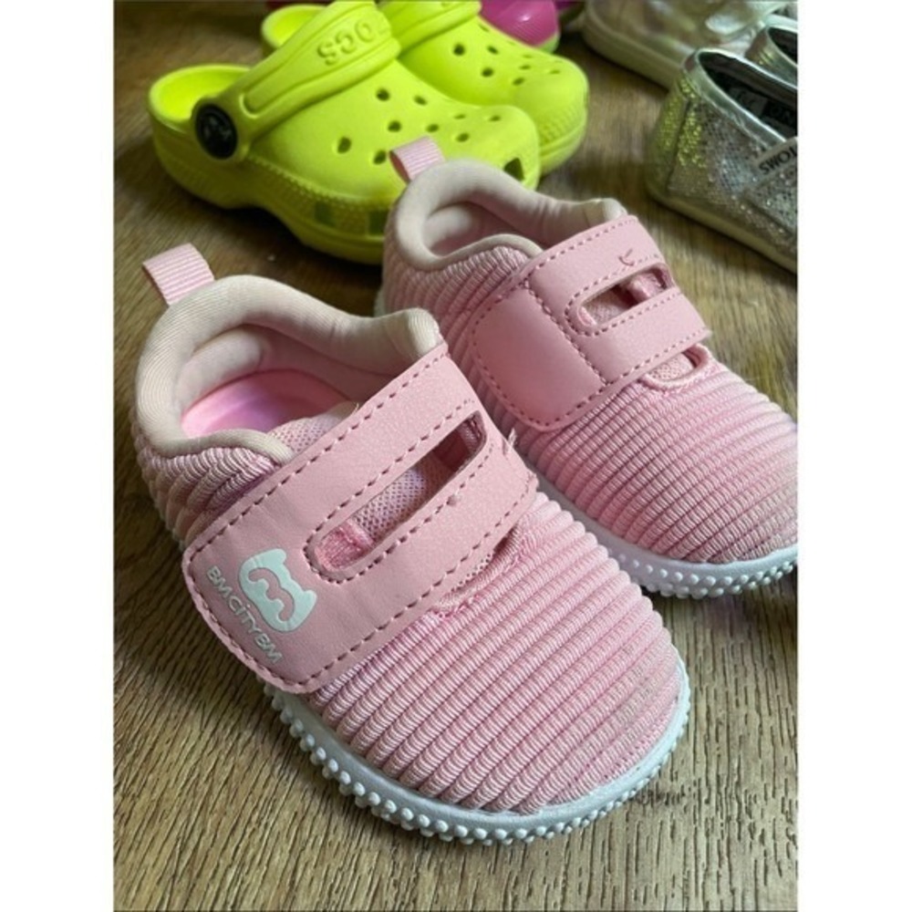 Crocs Toms Toddler Shoe Bundle Rubber Canvas Glitter Size 5 6 Mixed Lot - Picture 7 of 15